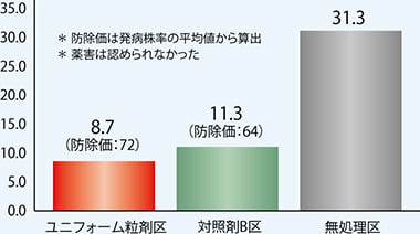 白絹病発病株率