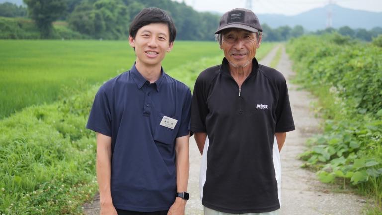 農事組合法人石那田ファーム 代表理事 髙橋英夫さん（写真右）