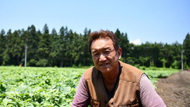 群馬県川場村で30年以上、約10haのこんにゃく栽培を続ける高橋秀幸様