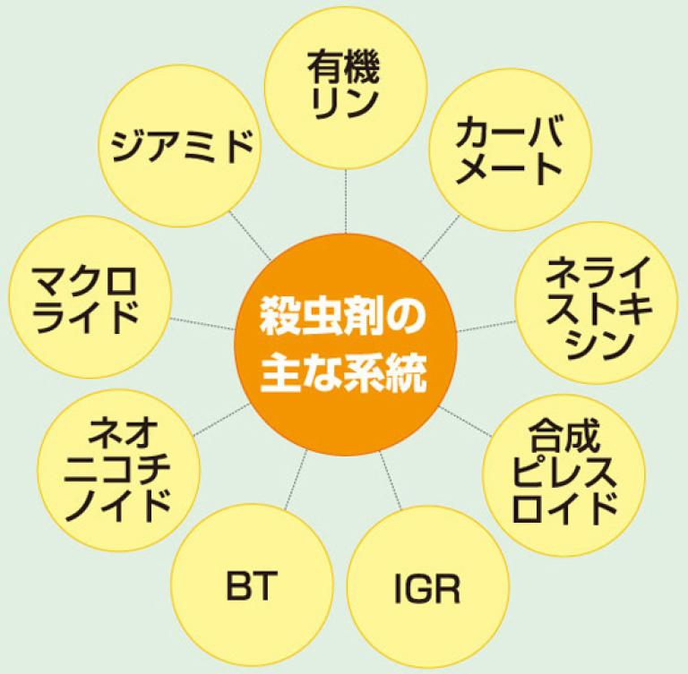殺虫剤の主な系統