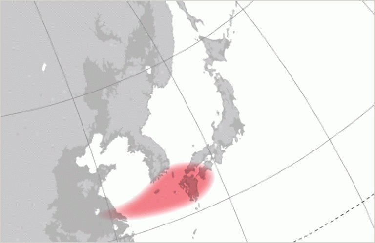 2008年6月に中国江蘇省から西日本にヒメトビウンカが大量に飛来