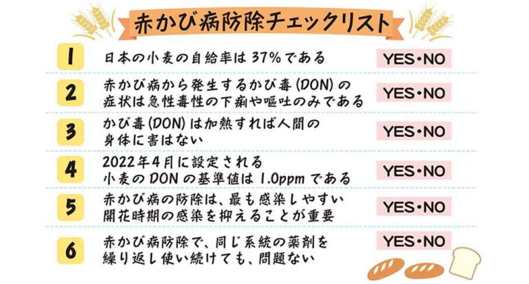 赤かび病防除チェックリスト