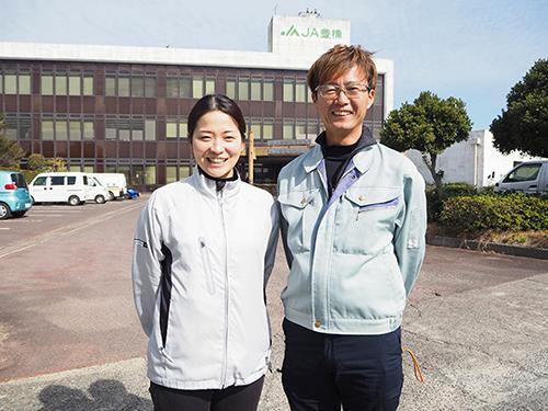 【JA豊橋 営農部営農指導課の土屋博之係長（右）と弊社名古屋支店 大黒有紗】
