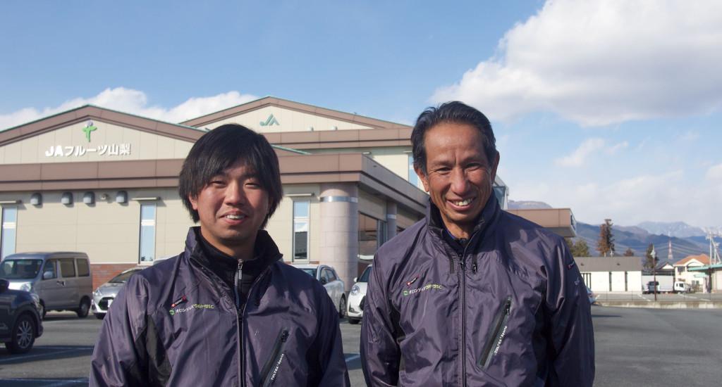 株式会社あぐりフルーツ　反田公紀取締役（右）と小林豊さん（左）